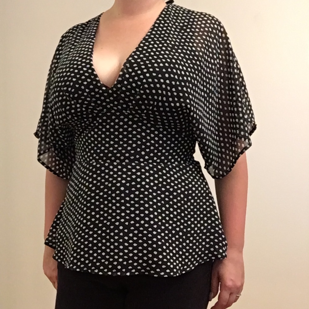 Adelyn Rae Peplum Stitch Fix Blouse | Lg